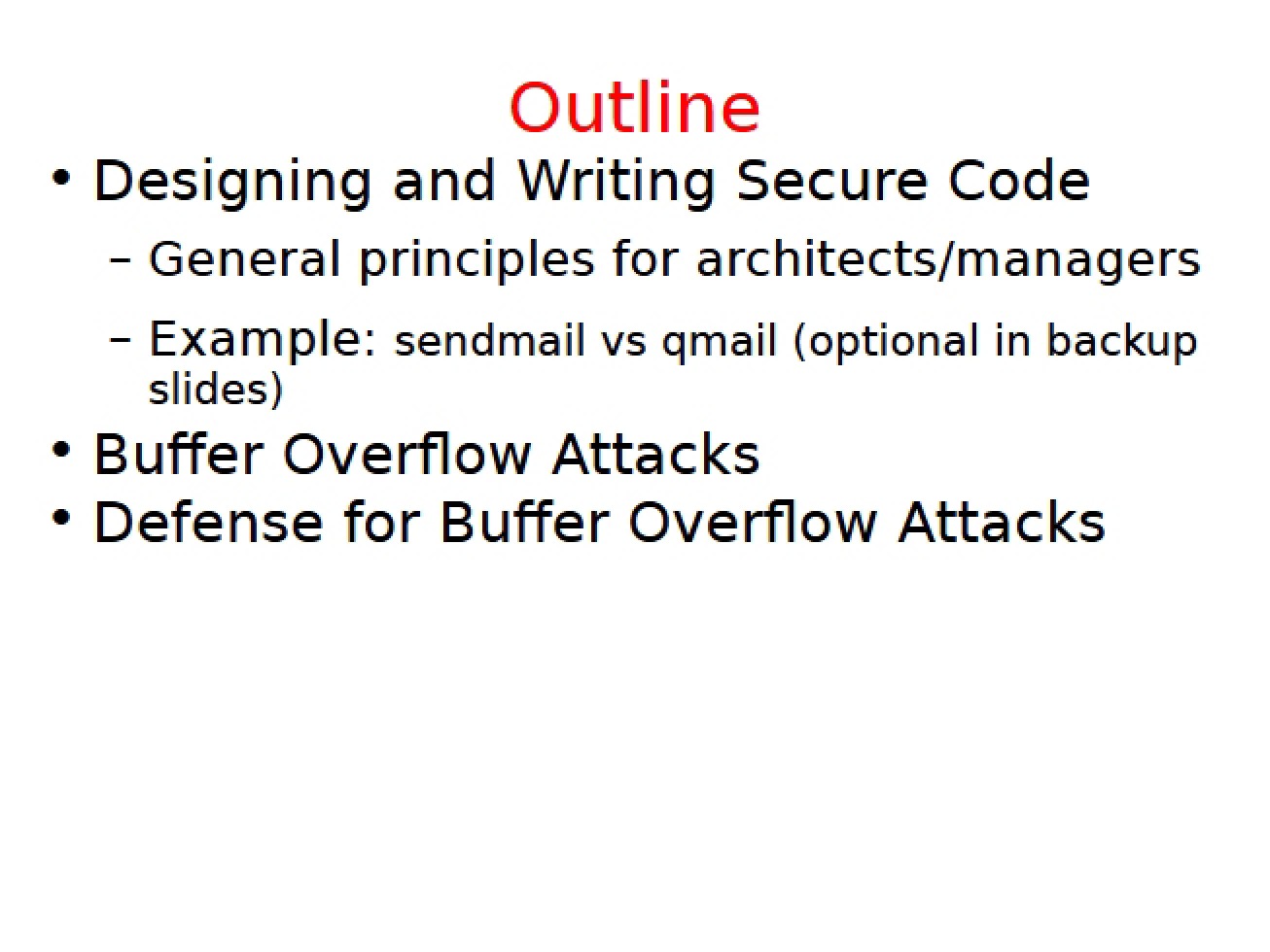 Writing Secure Code