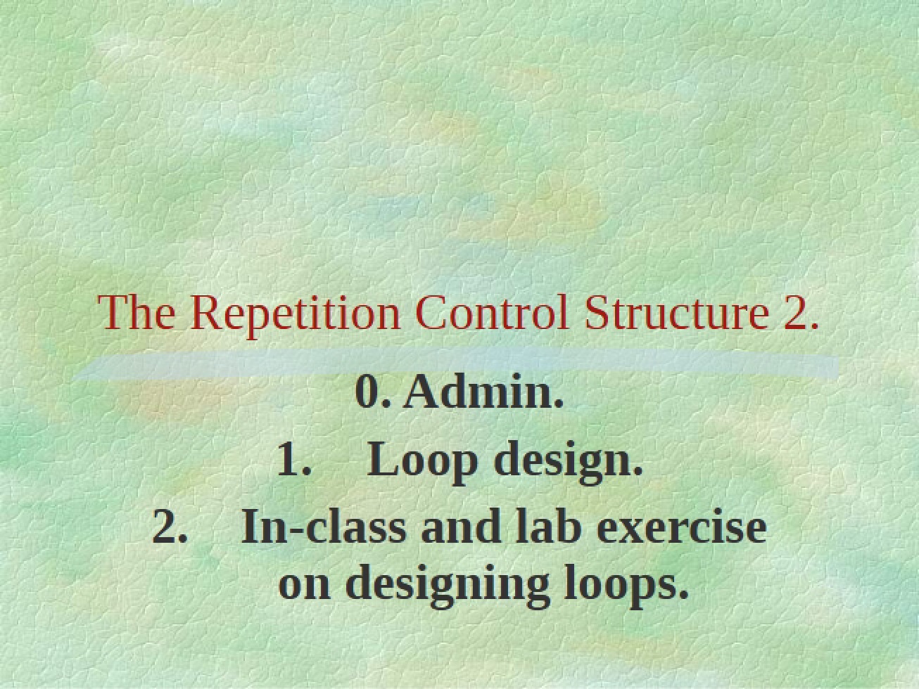 Structures of Repetition Logic