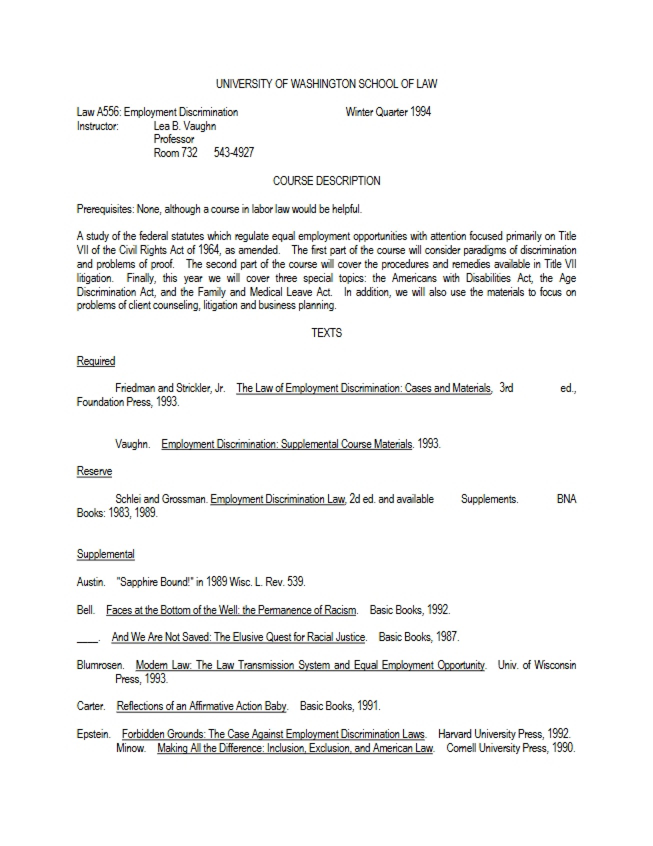 Course Outline