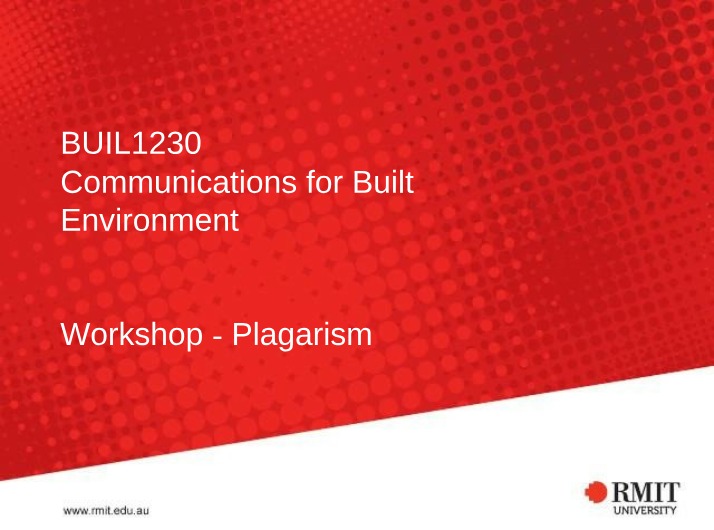 Workshop on Plagiarism