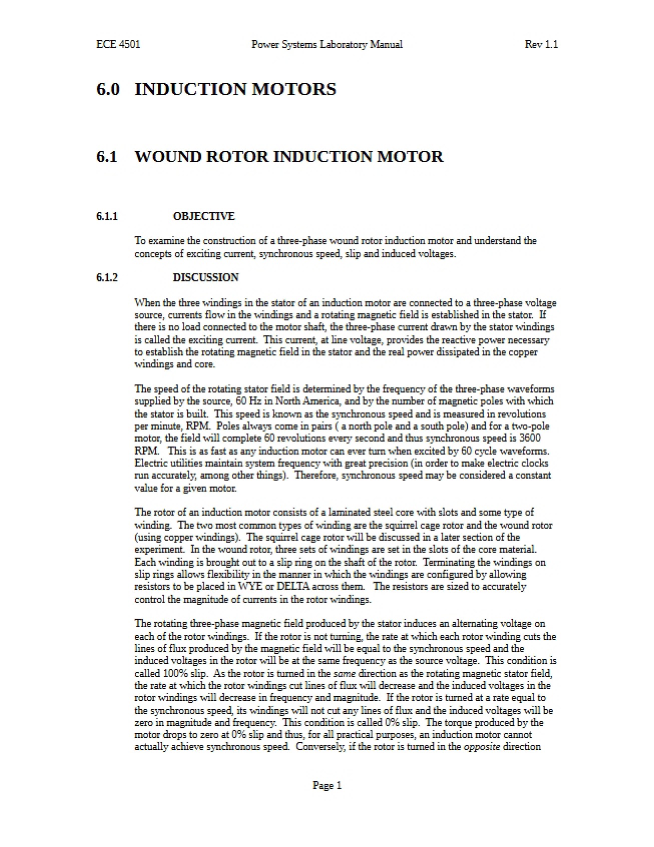 Induction Motor with Wound Rotor