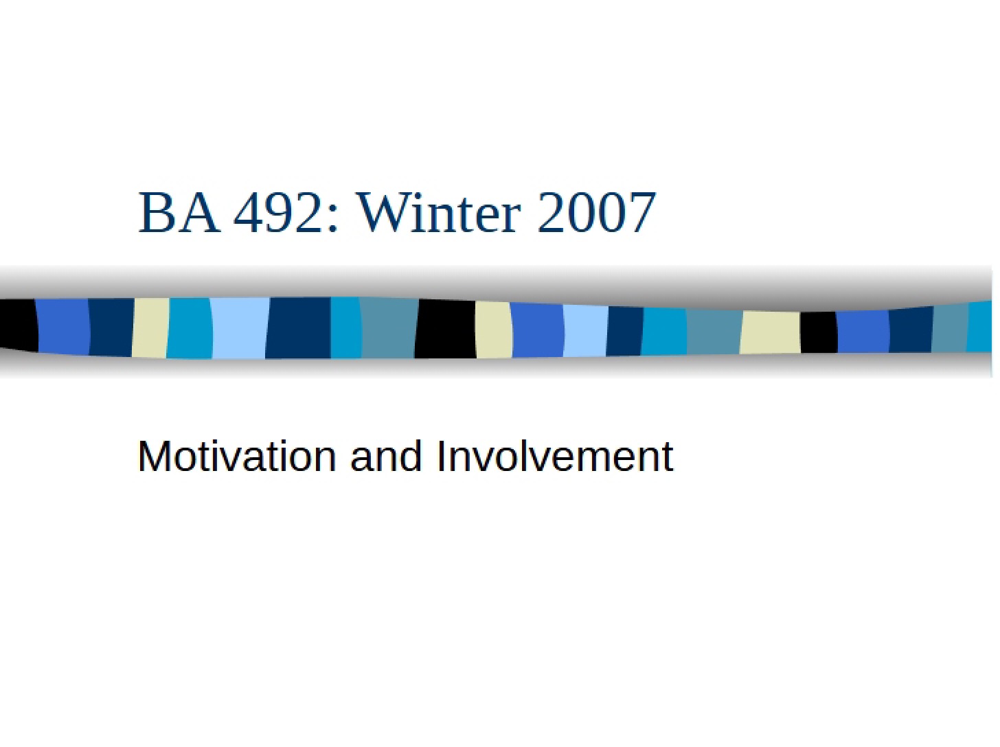 Involvement and Motivation