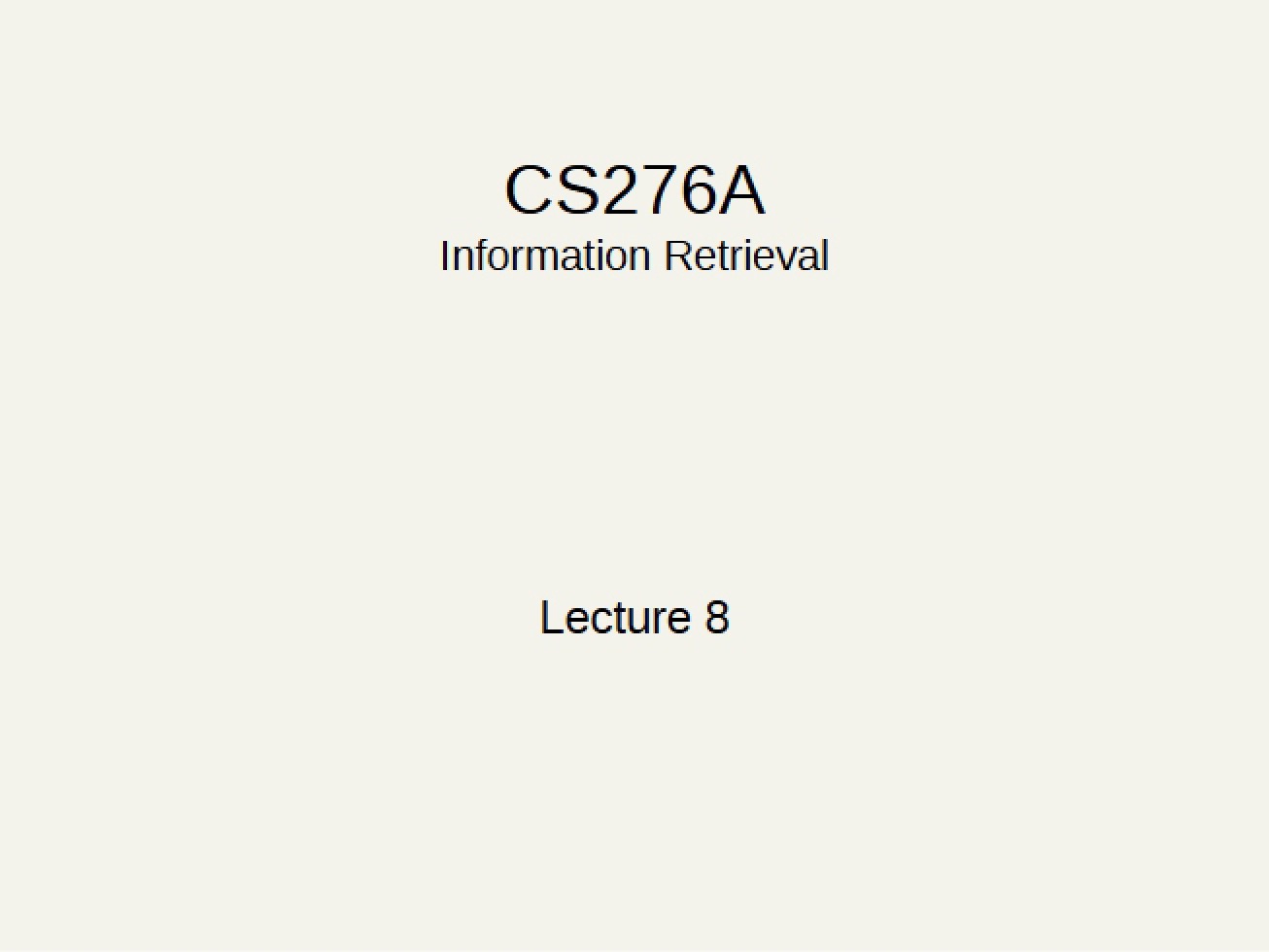Guide to Information Retrieval