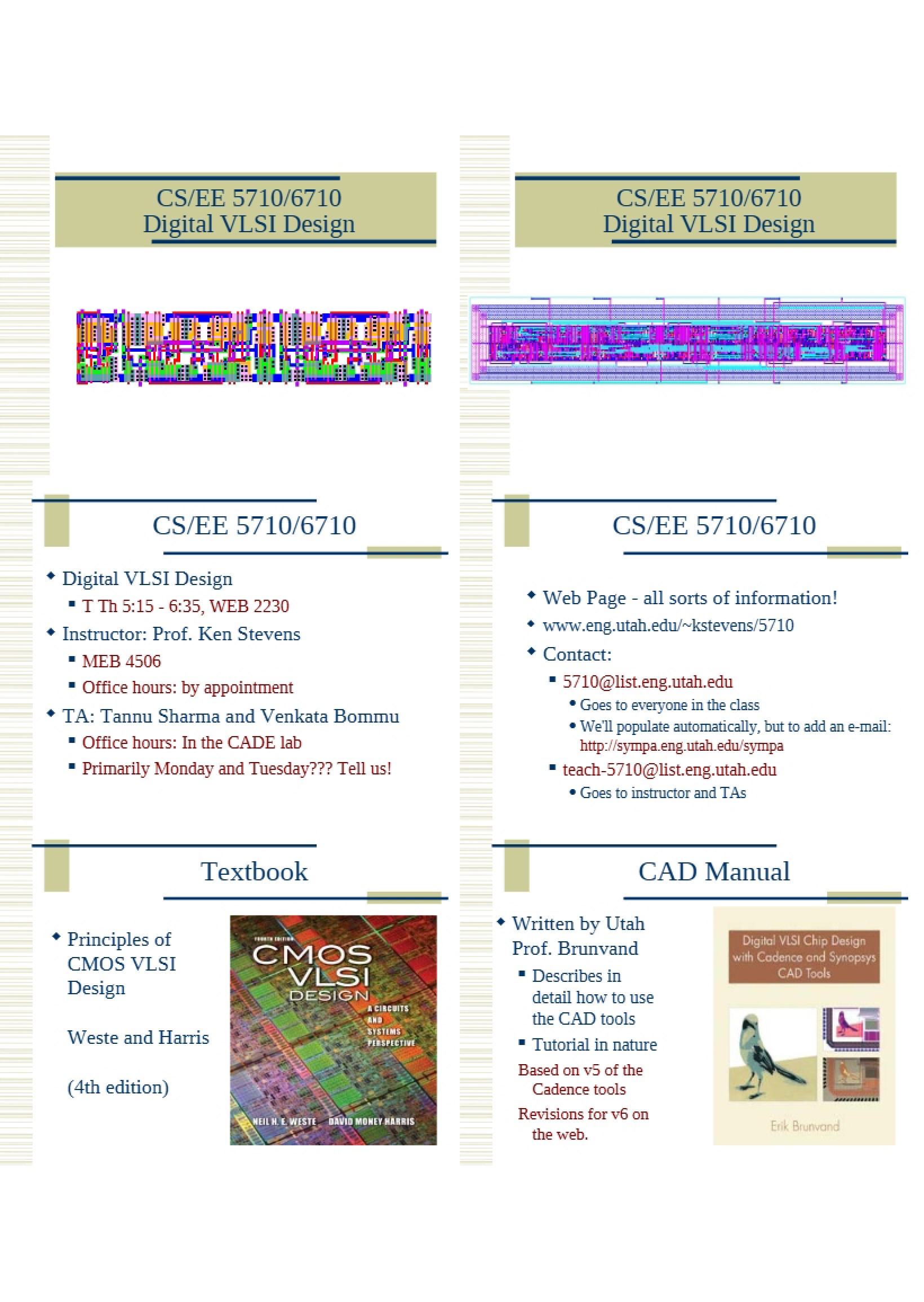 Design of Digital VLSI