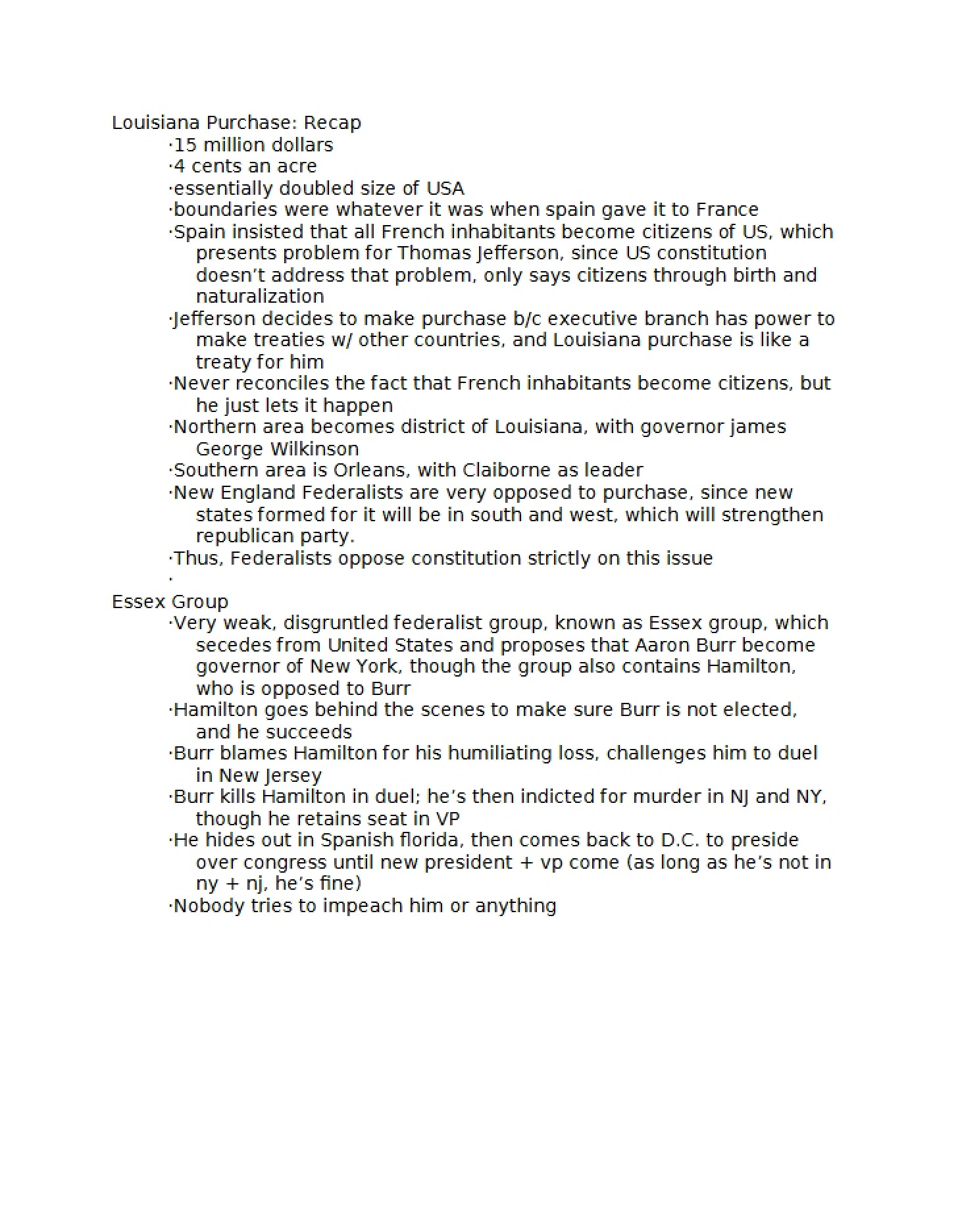 Key Thematic Discussions from Class