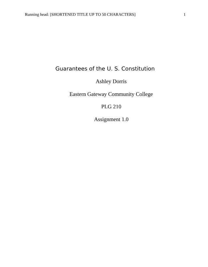 Assignment 1.0 for PLG 210