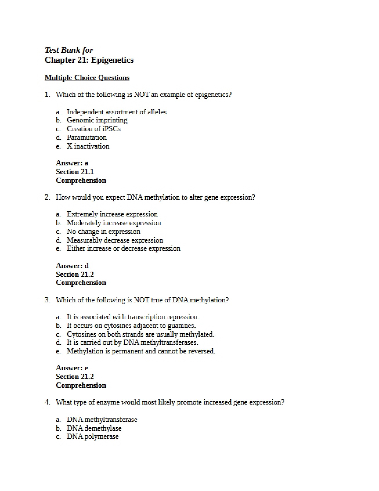 Genetics Principles Chapter Twenty-One