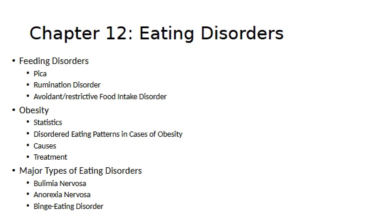 Eating Disorders (Chapter 12)