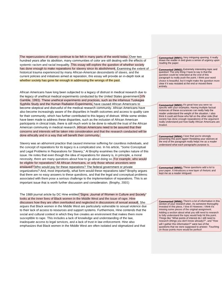 Addressing Historical Trauma - Examining Reparations for Slavery