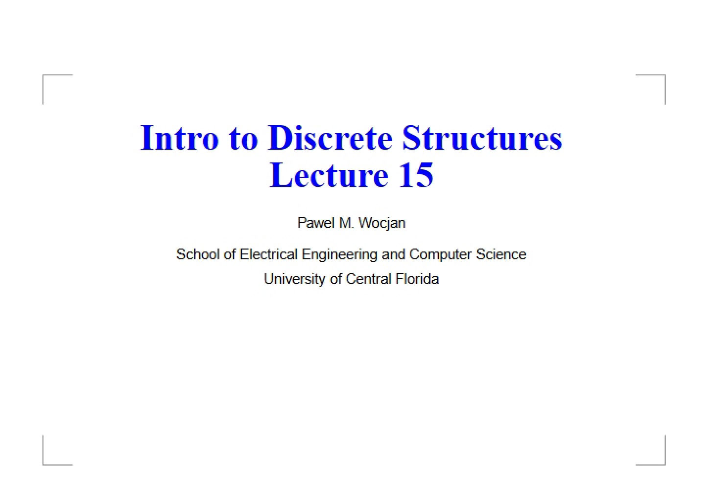 Discrete Structures An Introduction