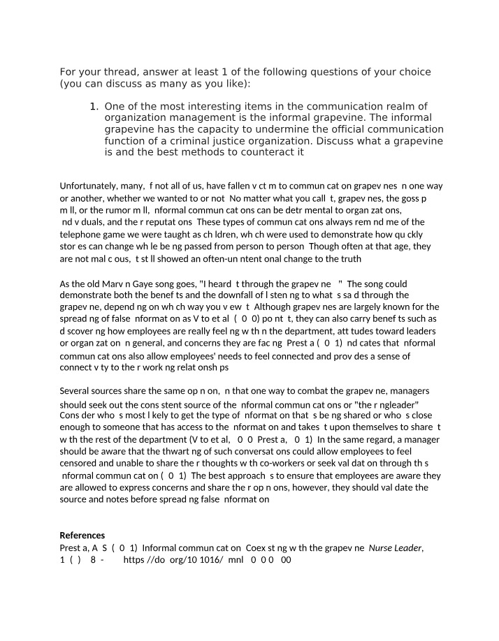 Countering the Grapevine in Criminal Justice