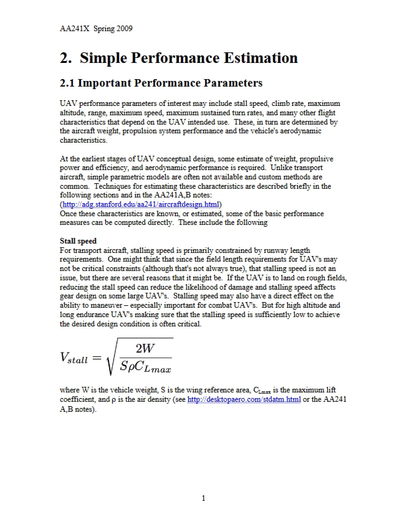 Introduction to the Simple Estimation of Performance