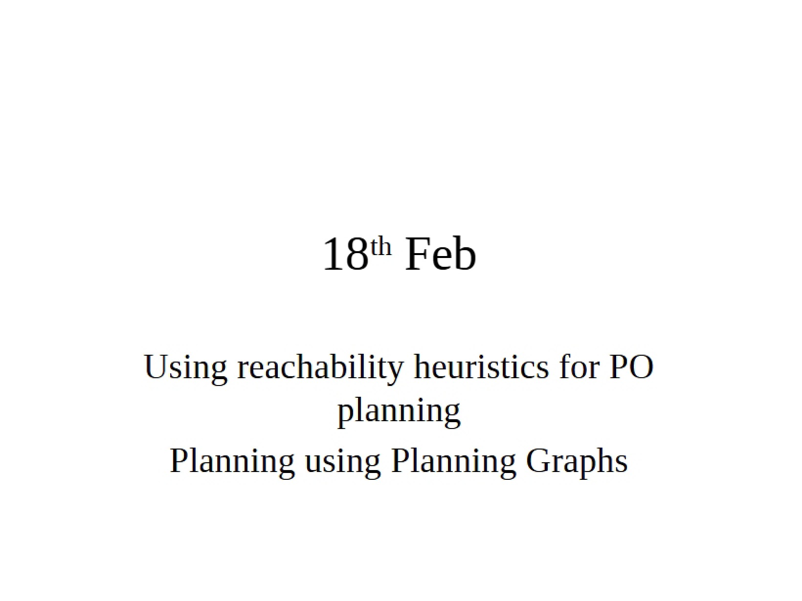 PO Planning using Reachability Heuristics