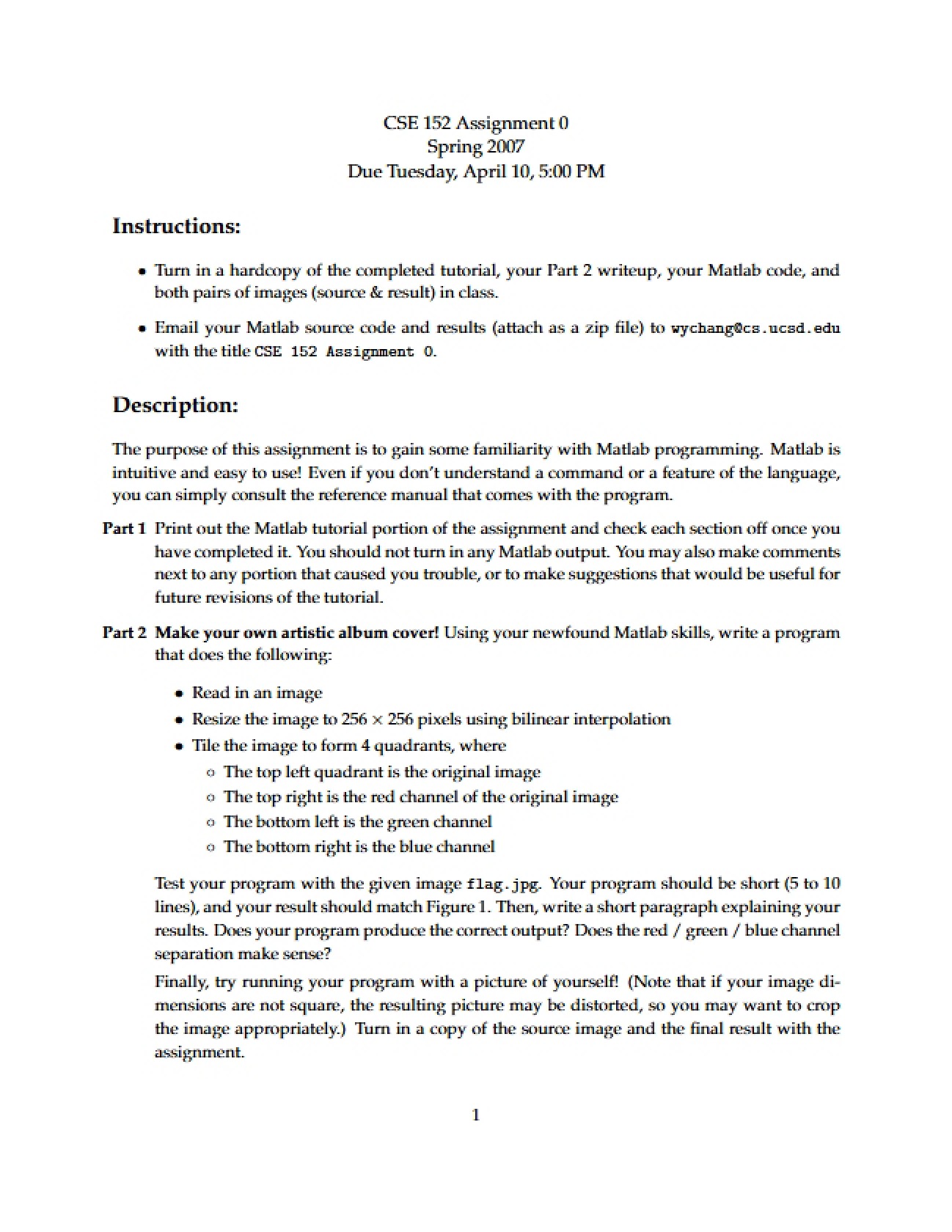Computer Vision Assignment