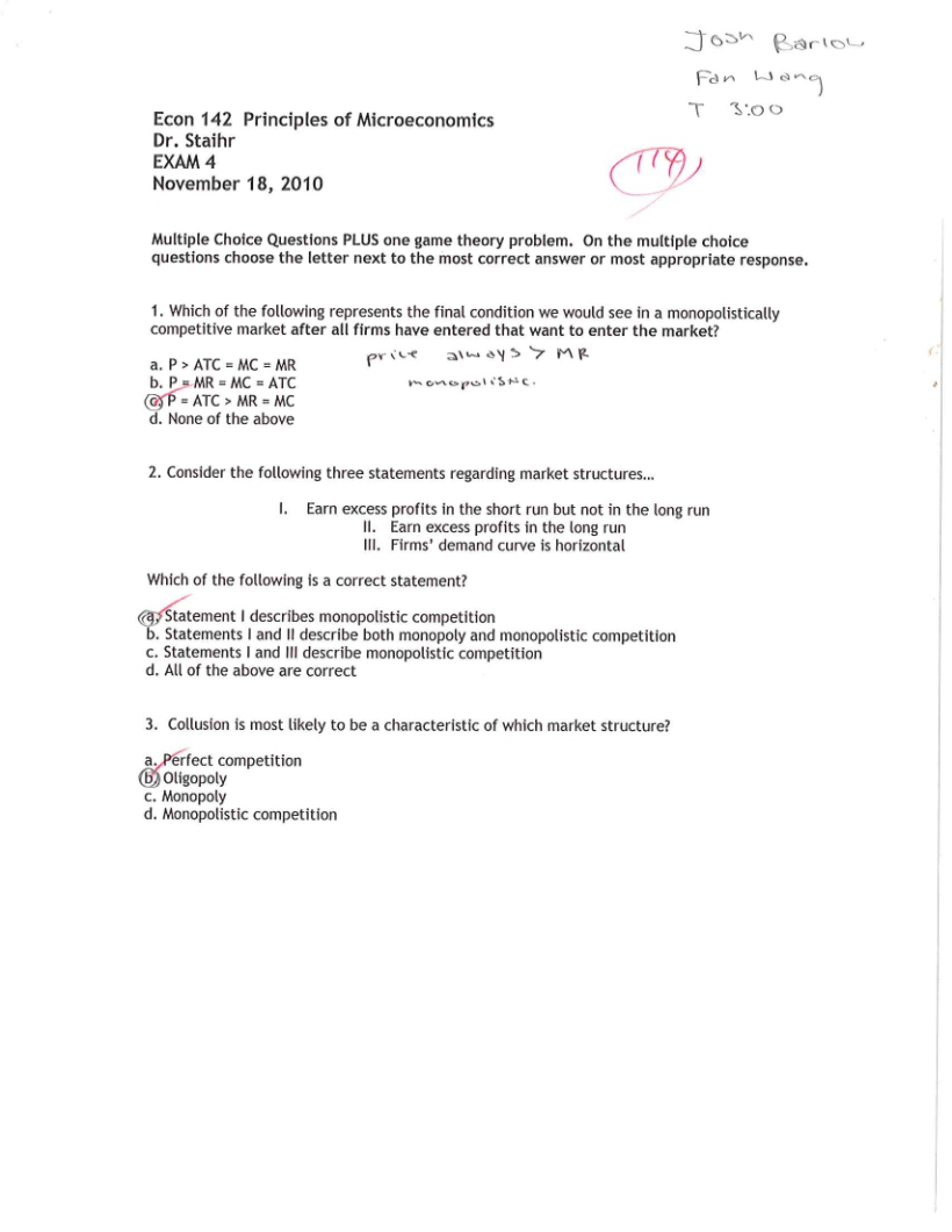 Fall 2010 Fourth Exam (Staihr)