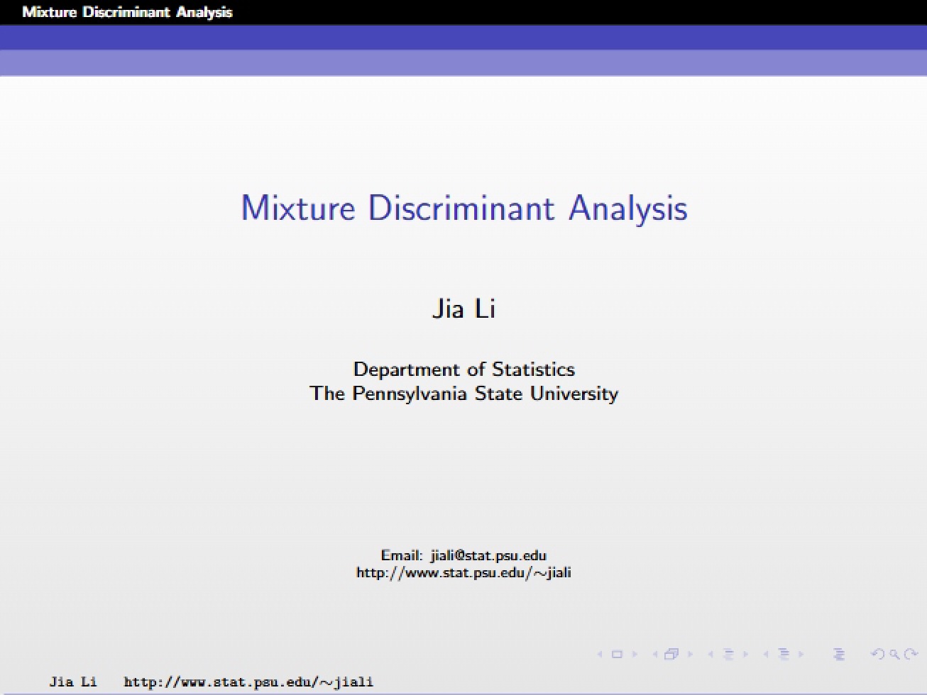 Discriminant Analysis Mixture