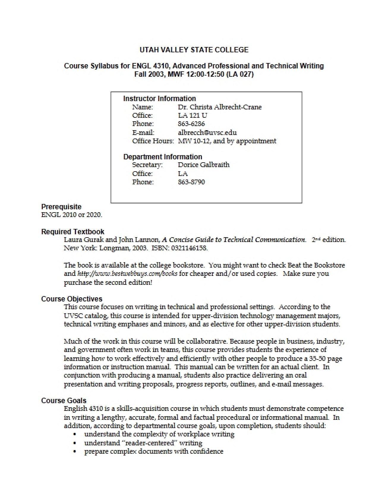 Course Outline