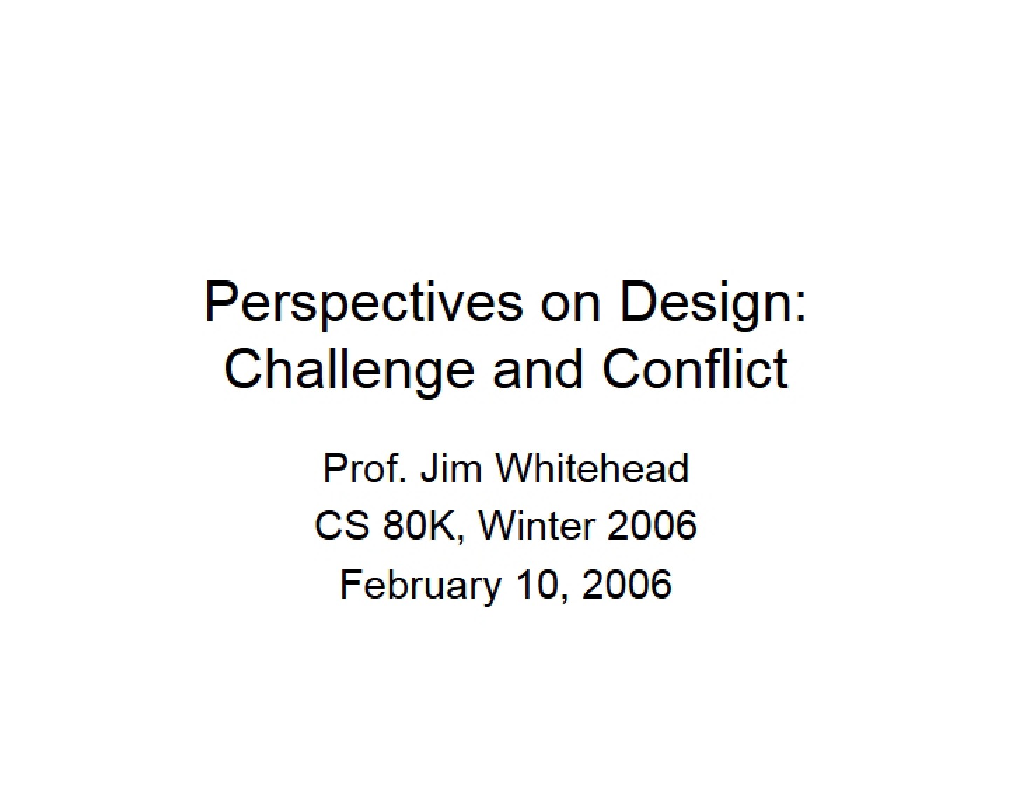 Challenge vs Conflict