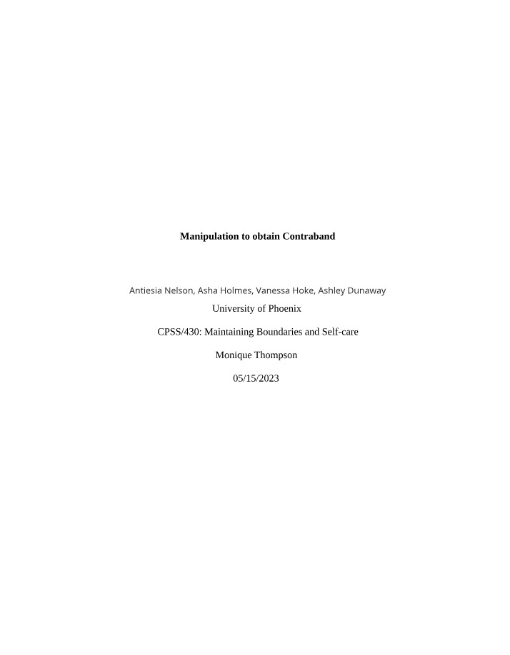 Self-care and Boundaries in Correctional Facilities