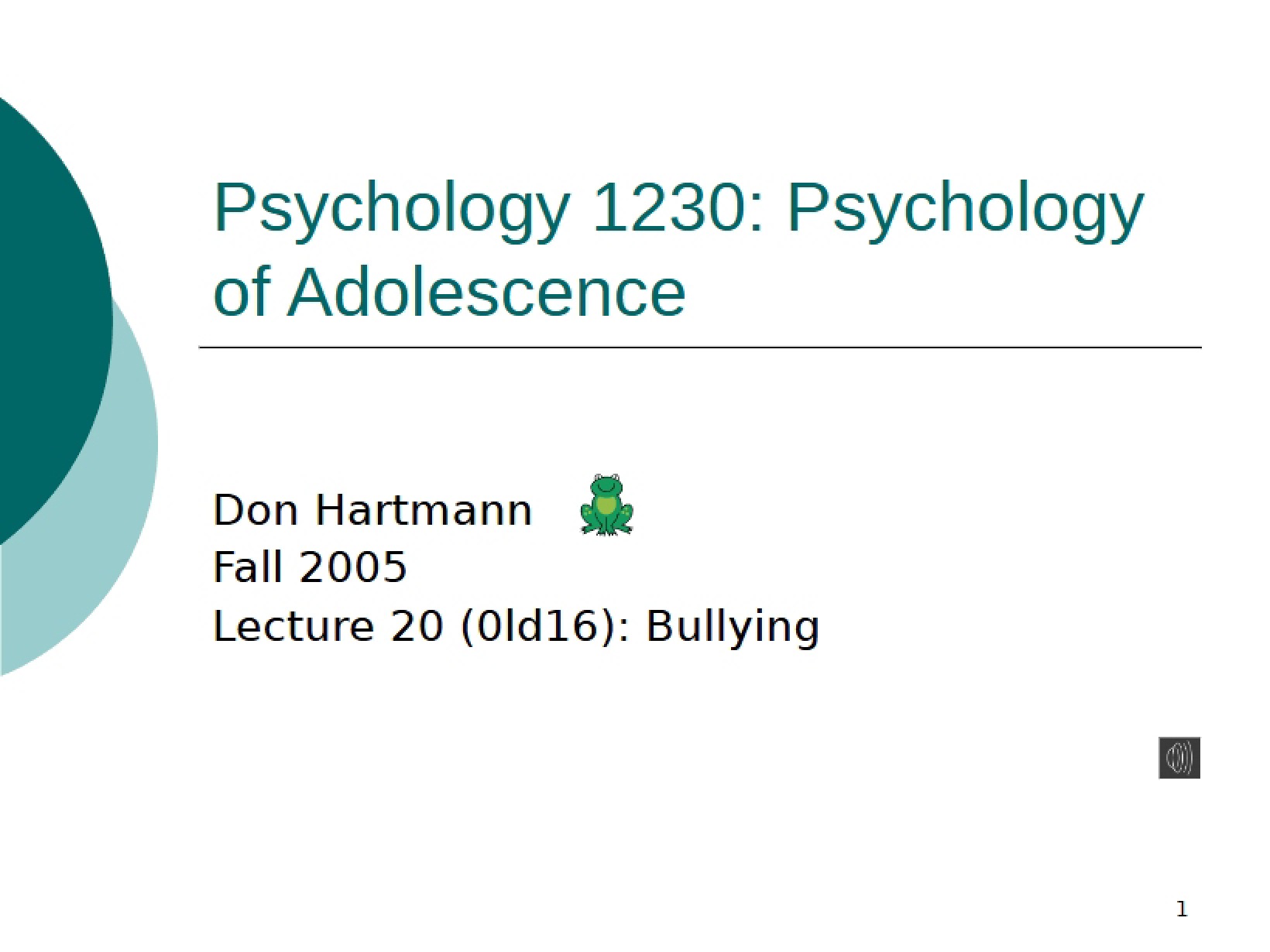 Bullying and Aggression