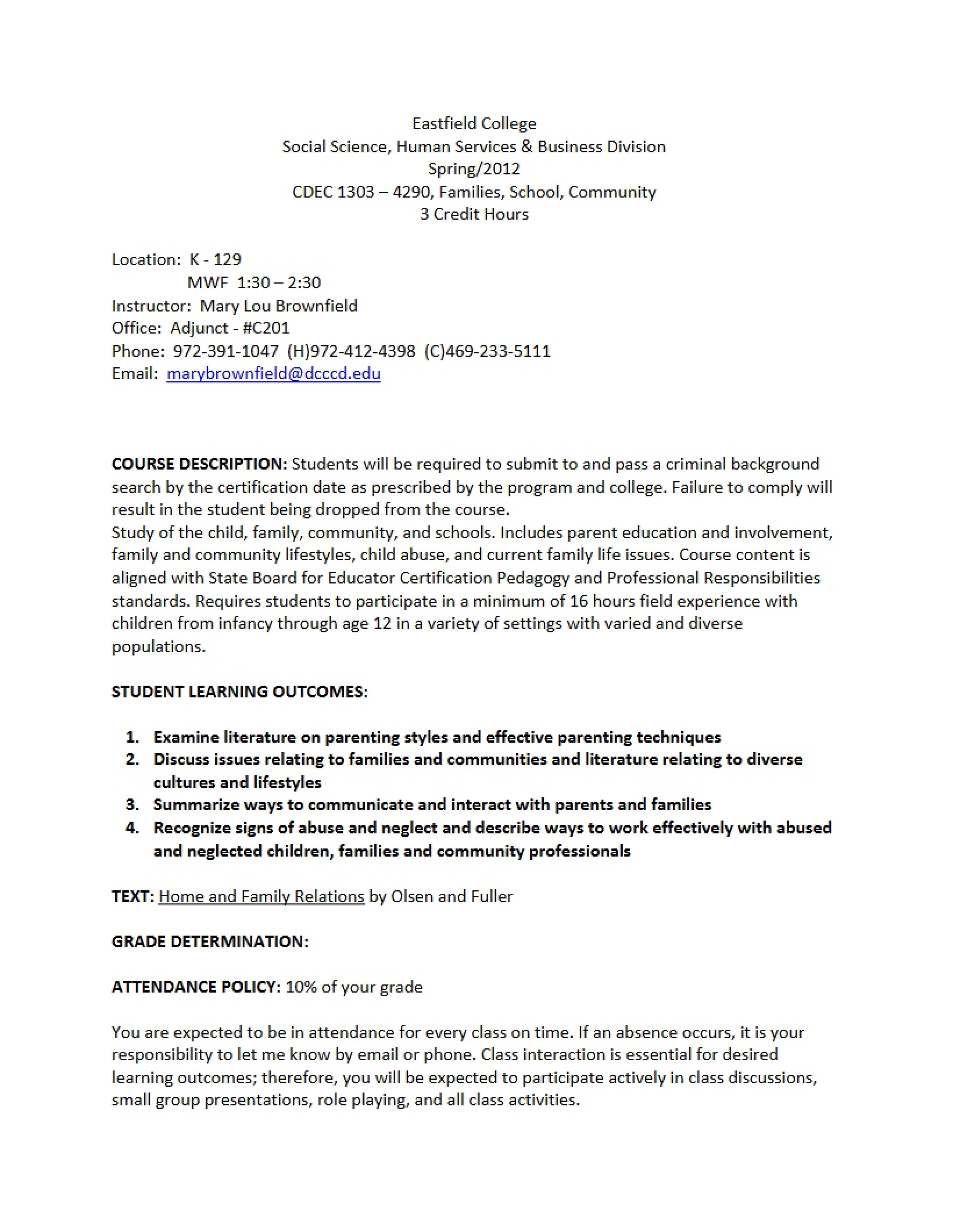 Syllabus - 6 Pages
