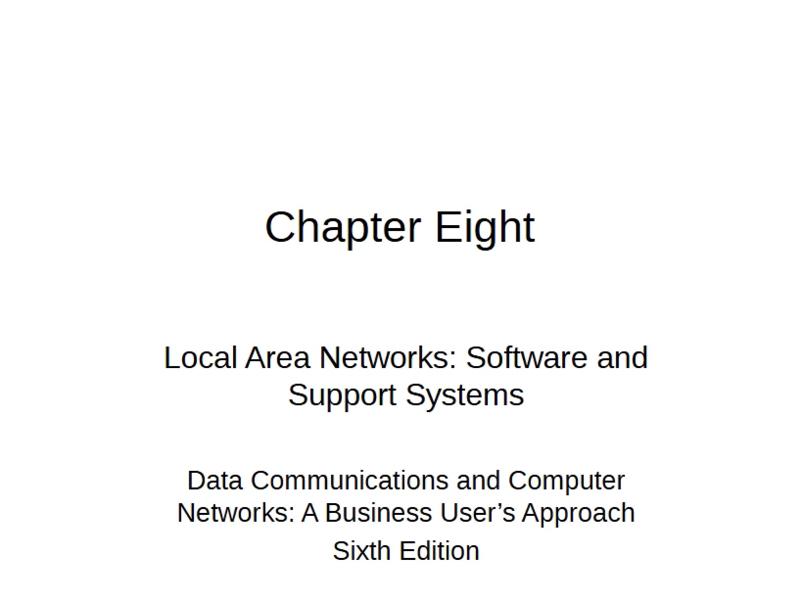 Local Area Networks Notes
