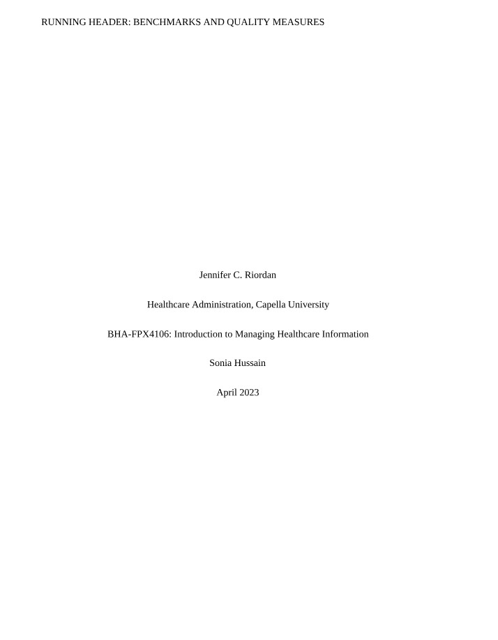 Improving Healthcare Benchmarks and Quality Measures