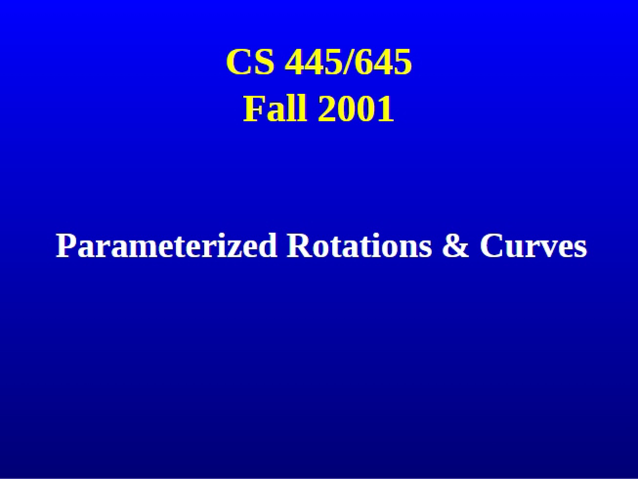 Rotations and Curves (Parameterized)
