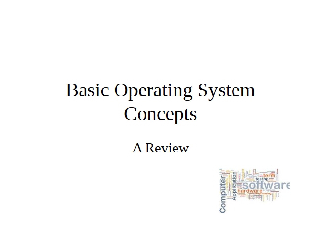 Operating System Basics