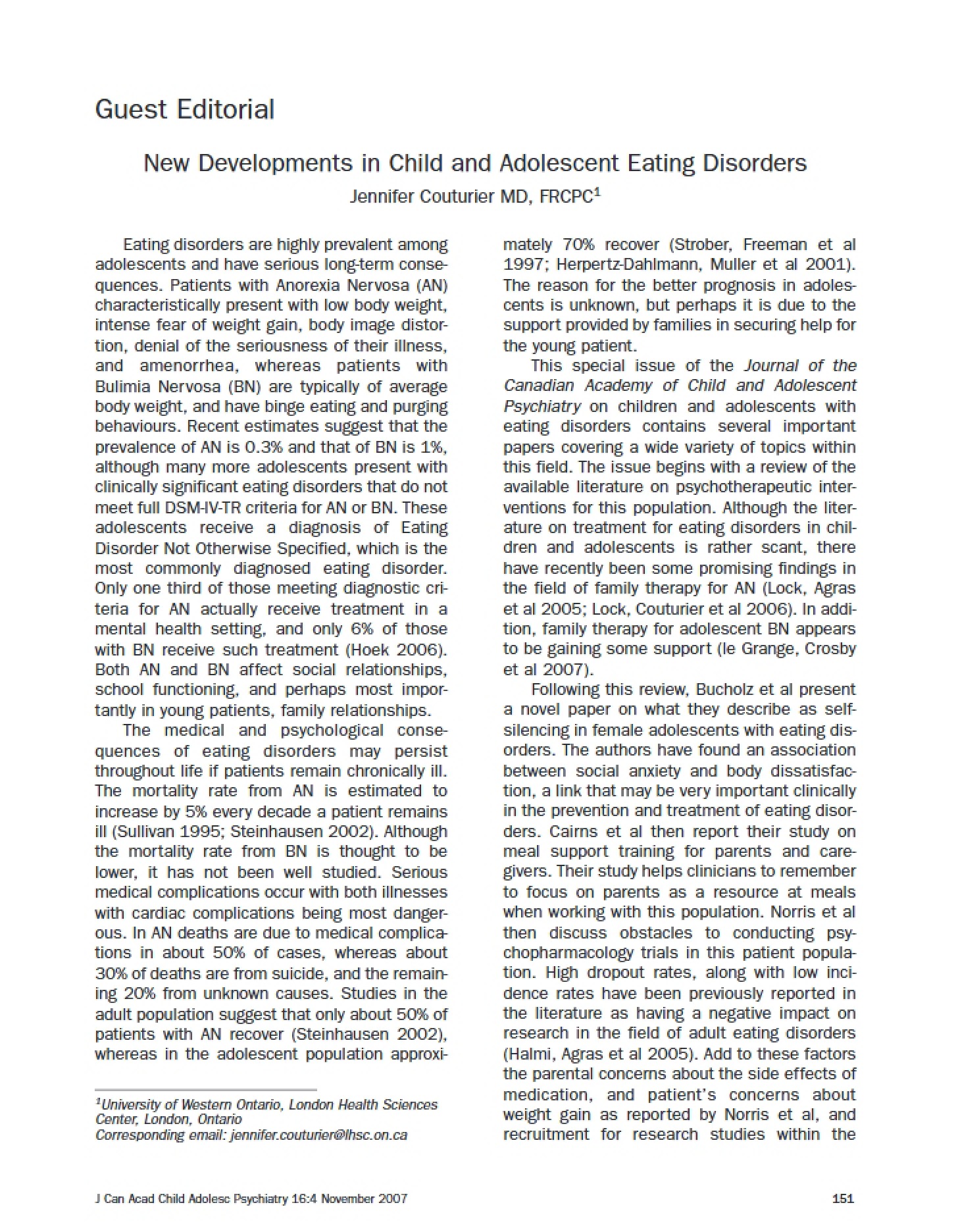 Disorders of Eating