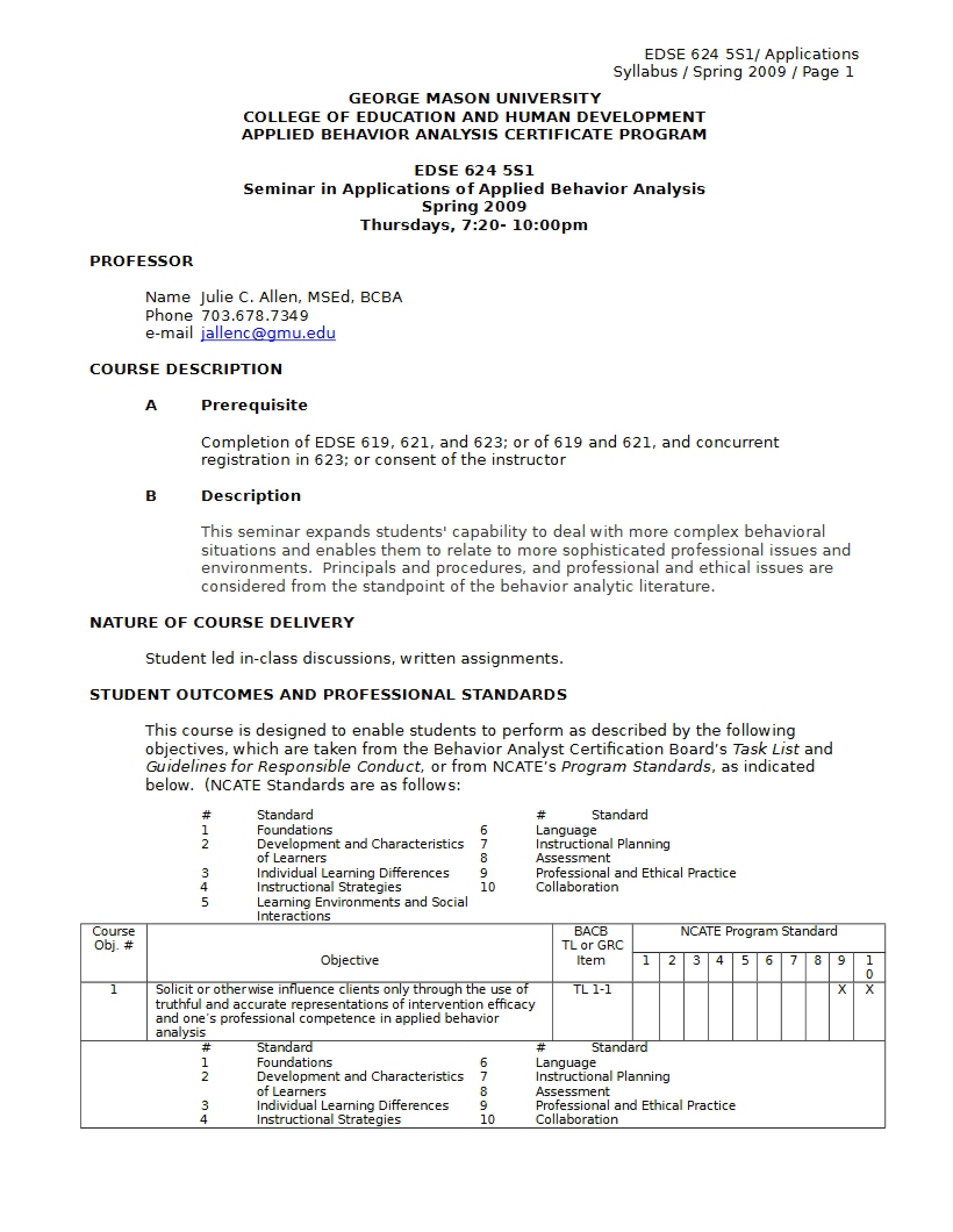 Applications of Applied Behavior Analysis Syllabus - Applied Behavior Analysis- Applications