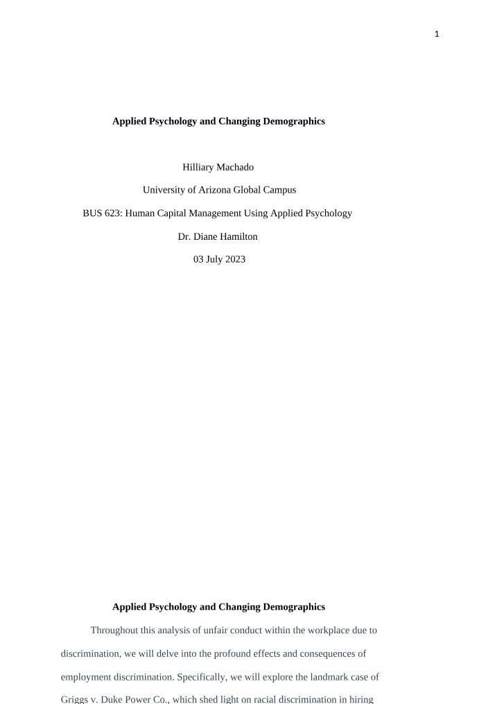 Griggs v. Duke Power Co. - Understanding the Impact