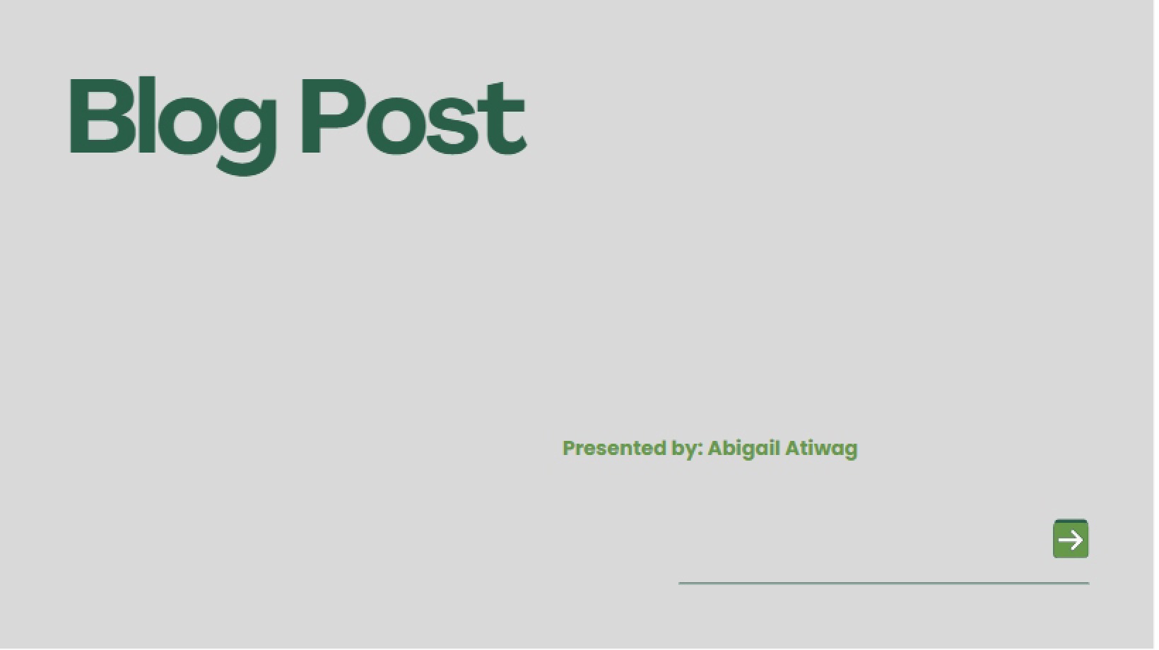 Blog Post Writing