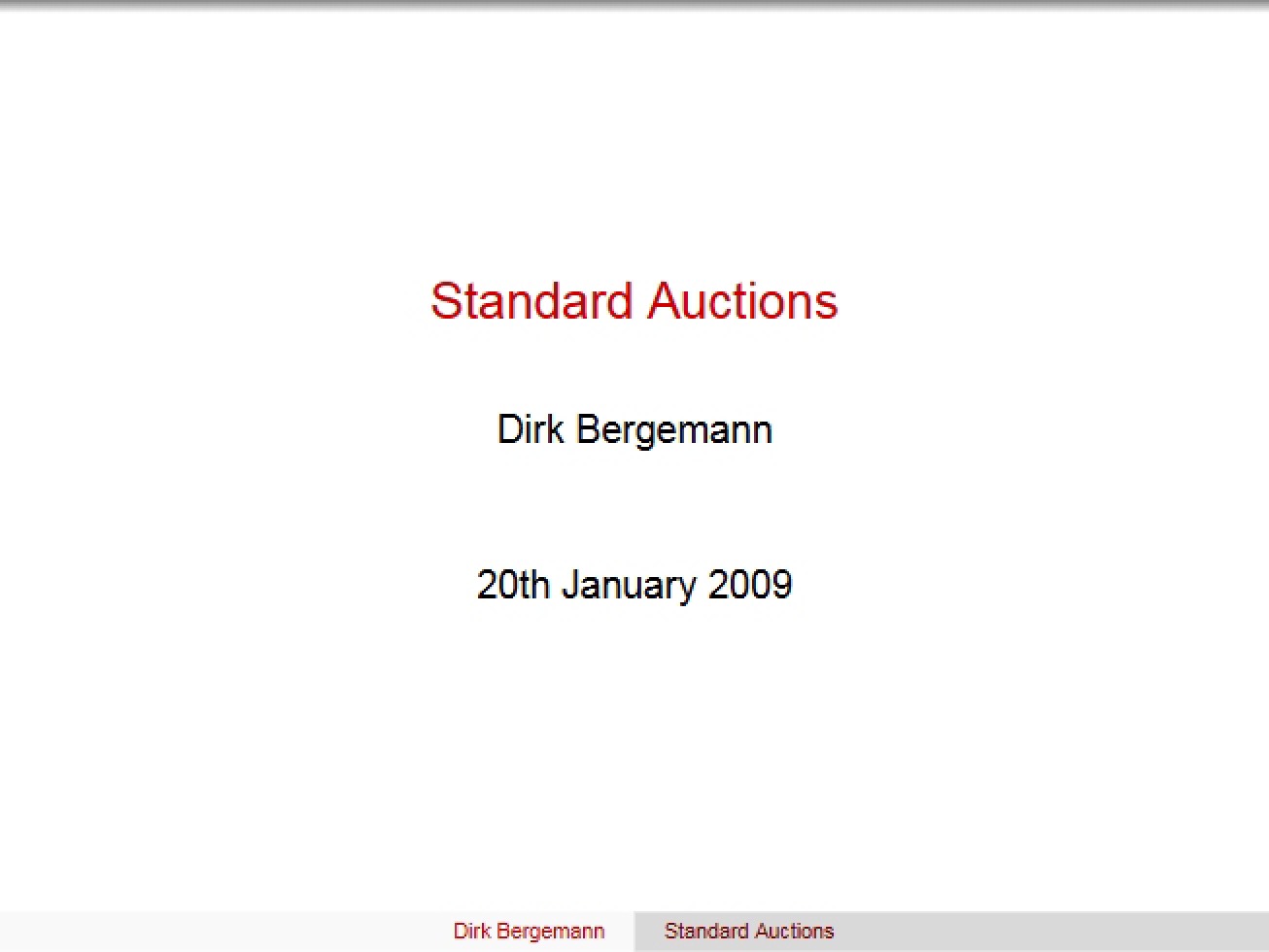 Auctions (Standard)