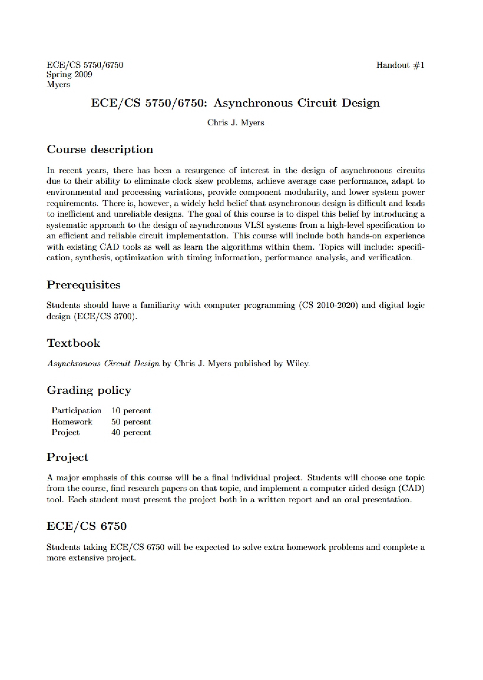 Designing Asynchronous Circuits
