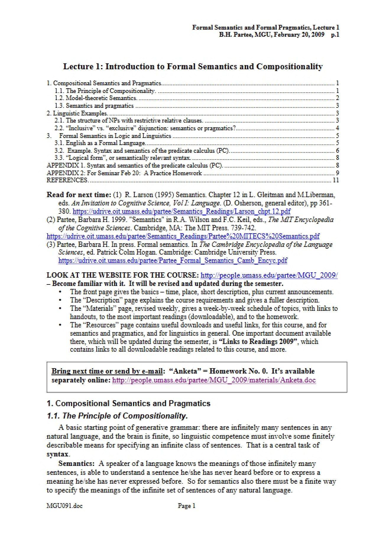 Class Notes