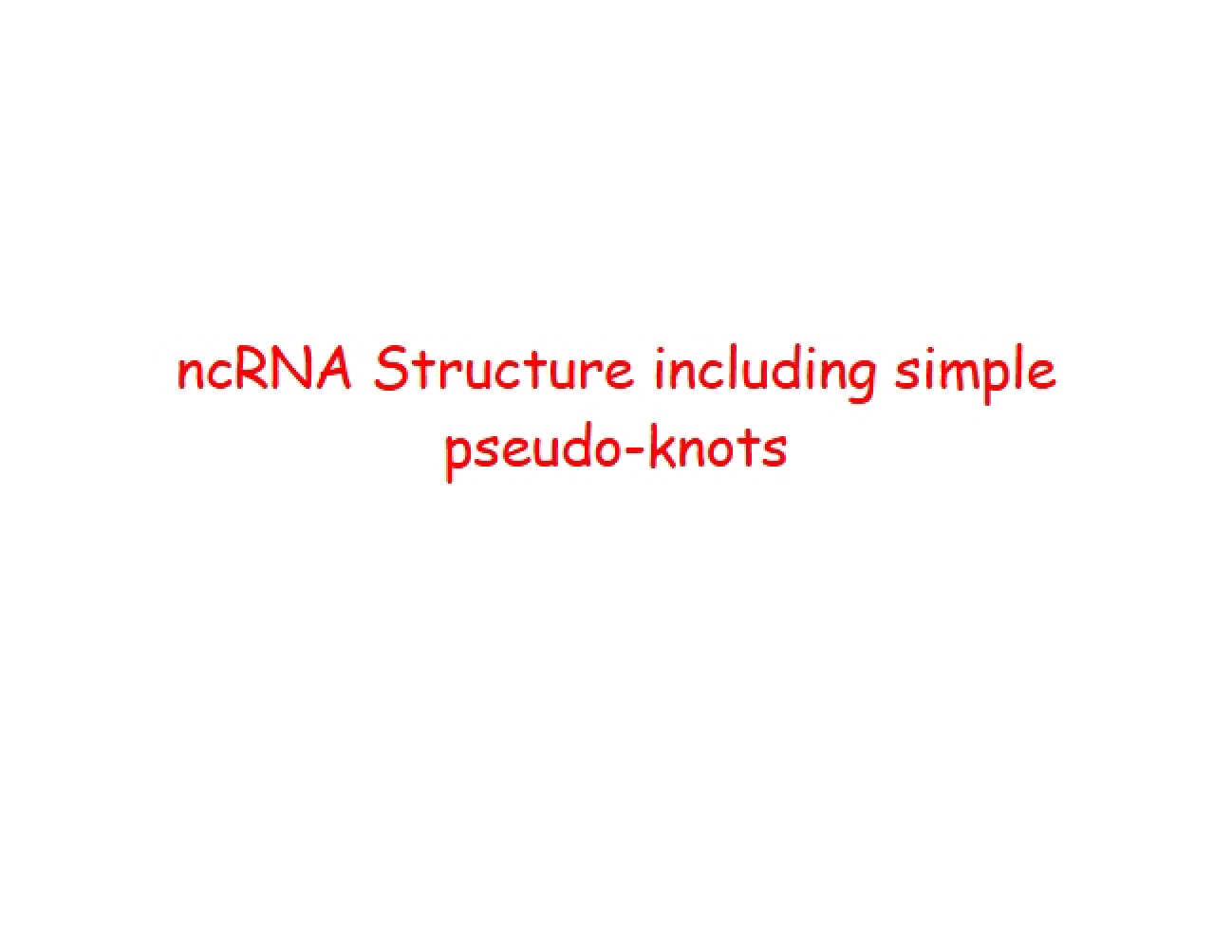 Structural RNA Analysis