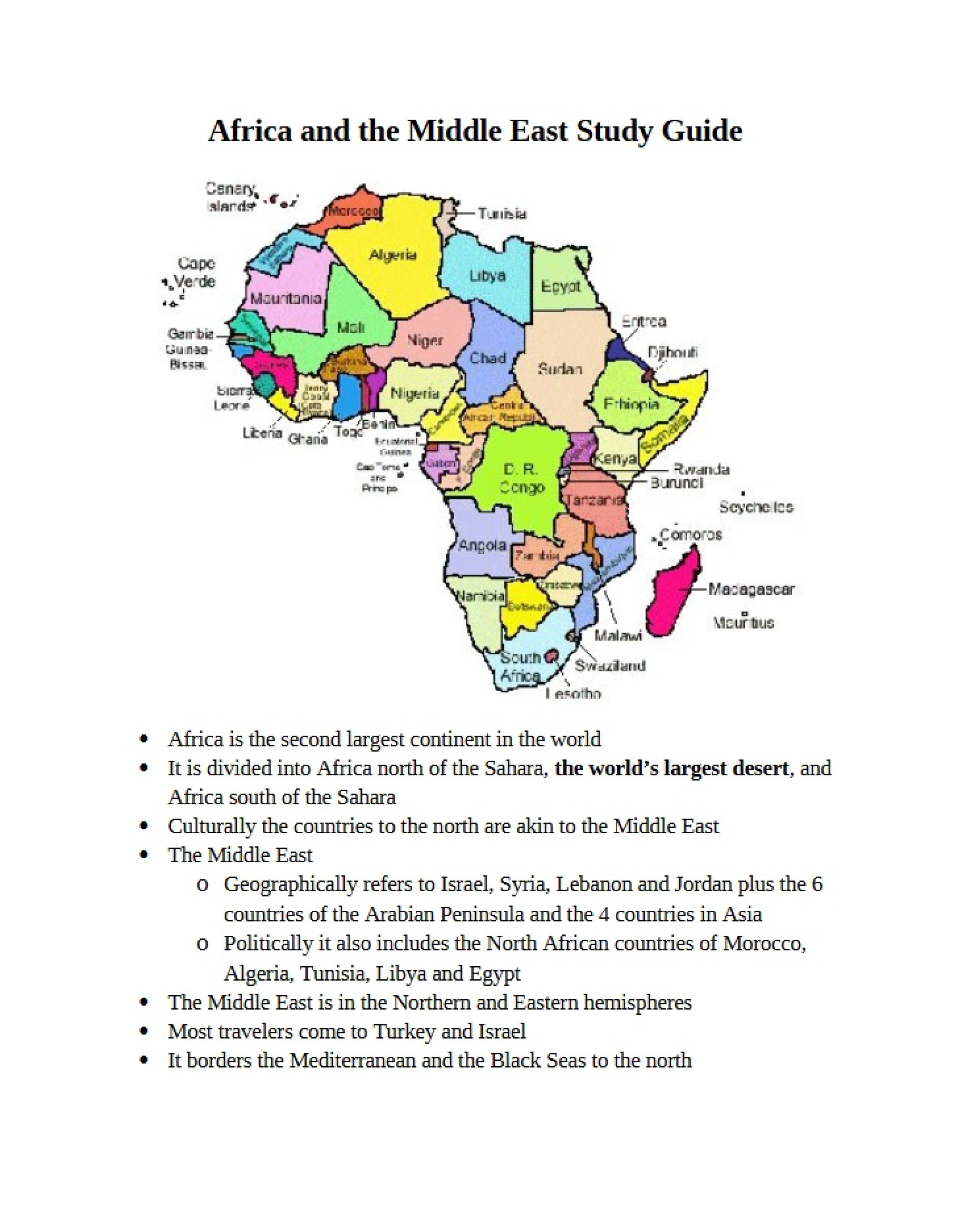 Middle Eastern and African Regional Overview