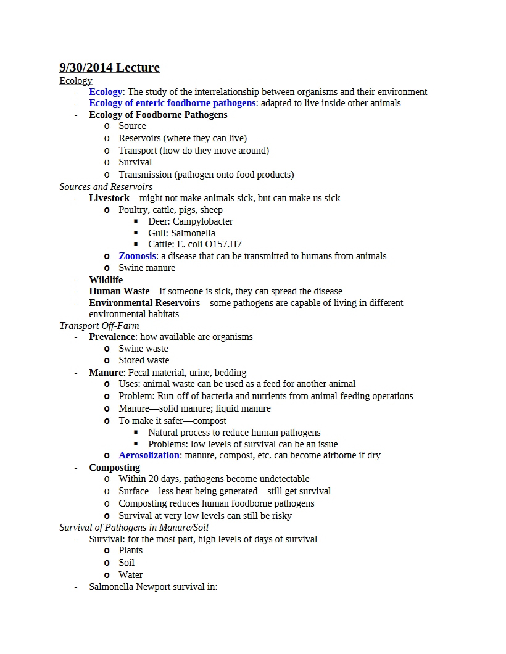 Ecology Overview