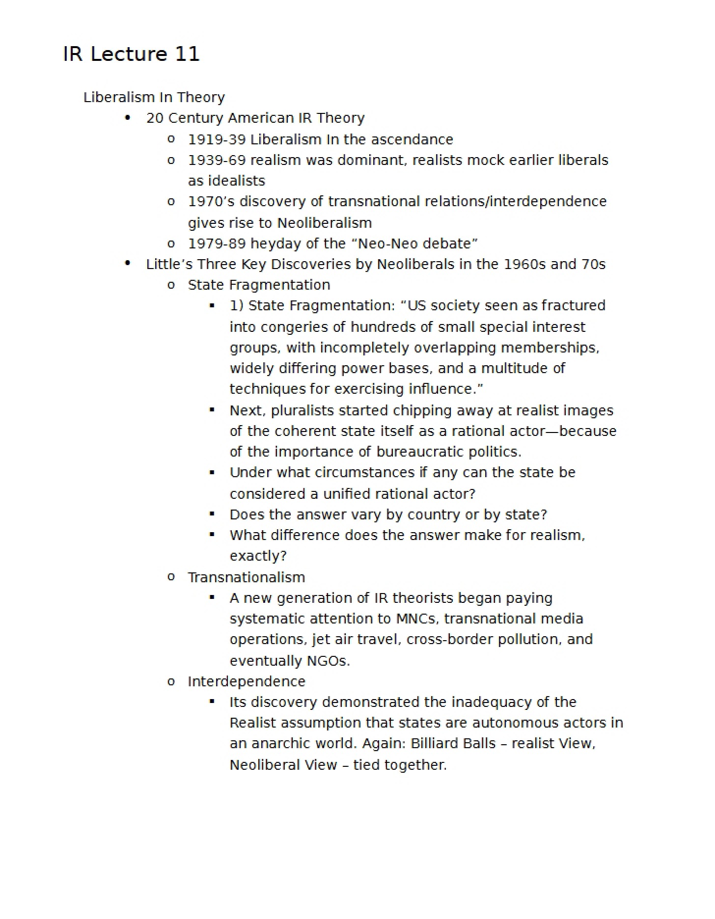 Eleventh IR Lecture