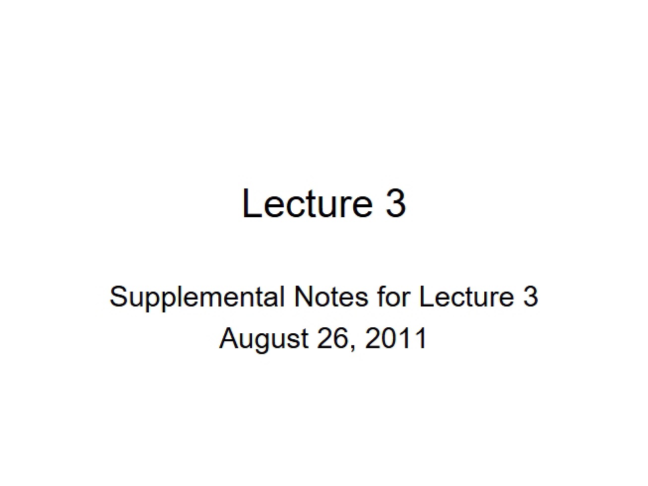 Signal Processing Notes