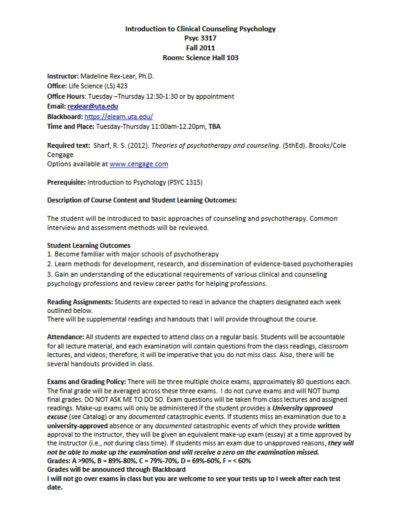 Class Syllabus Psyc 3317