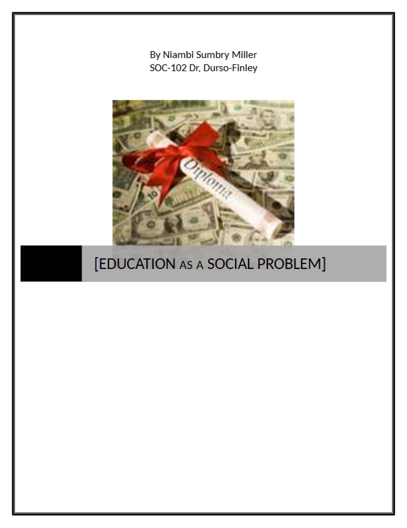 Social Problems Education