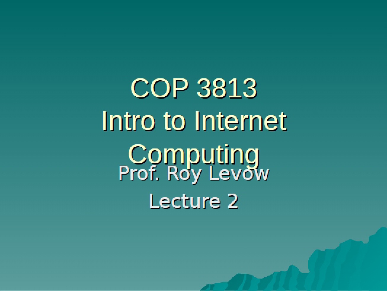 Internet Computing Overview