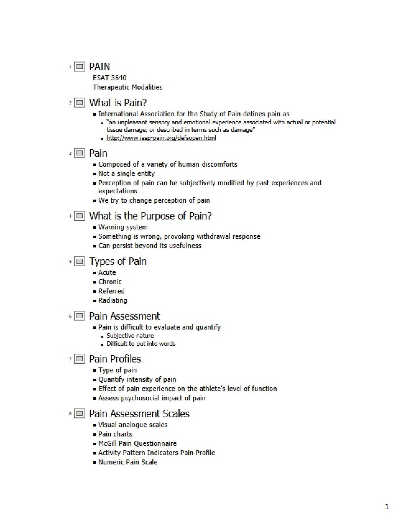 Therapeutic Modalities Lecture Notes