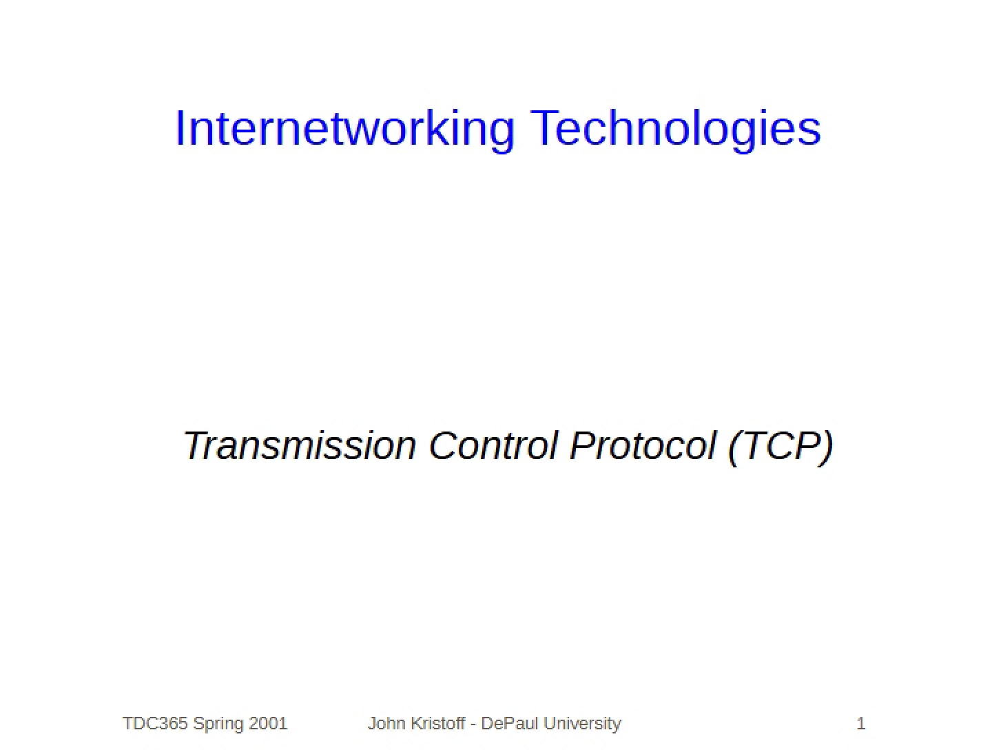 Transmission Control Protocol