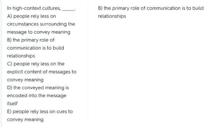 Questions on Communication in High-Context Cultures