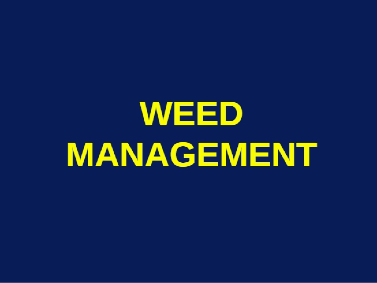 Introduction to Weed Management in Citrus and Subtropical Fruits