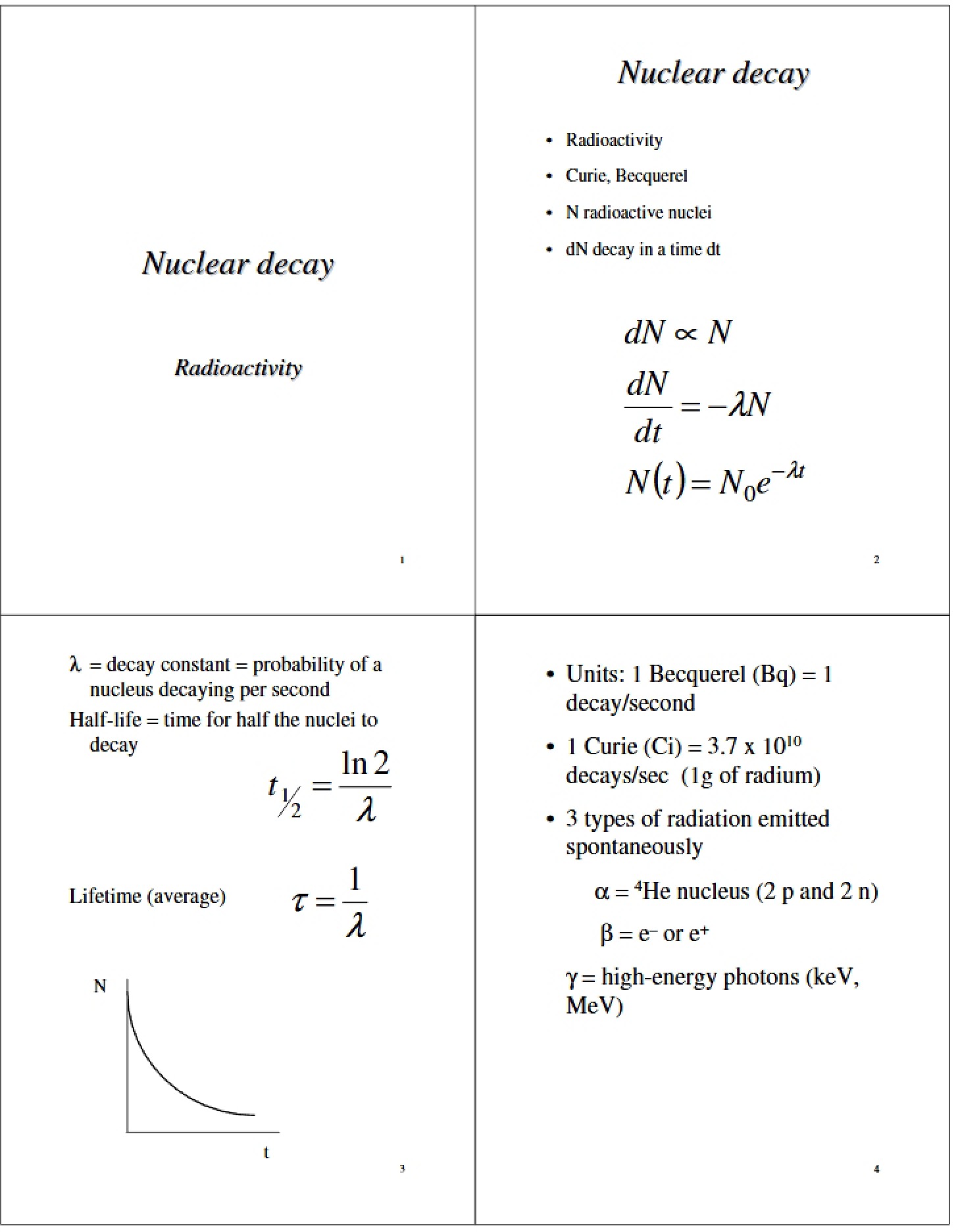 Decay of Nuclei