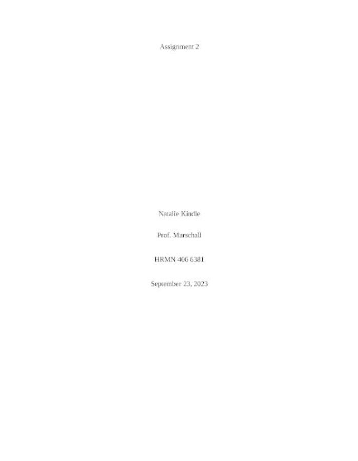 Assignment 2 on Employee Training